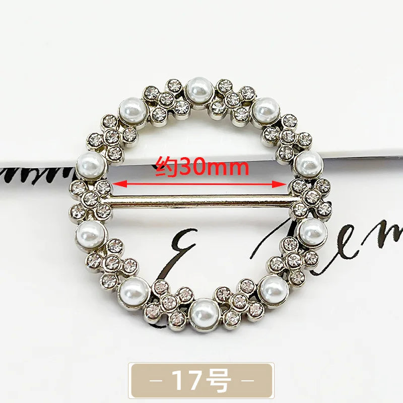 Crystal Rhinestone Scarf Ring Clip for Shirts and Scarves