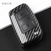 Carbon Fiber Car Key Case Cover for VW, SEAT & Skoda