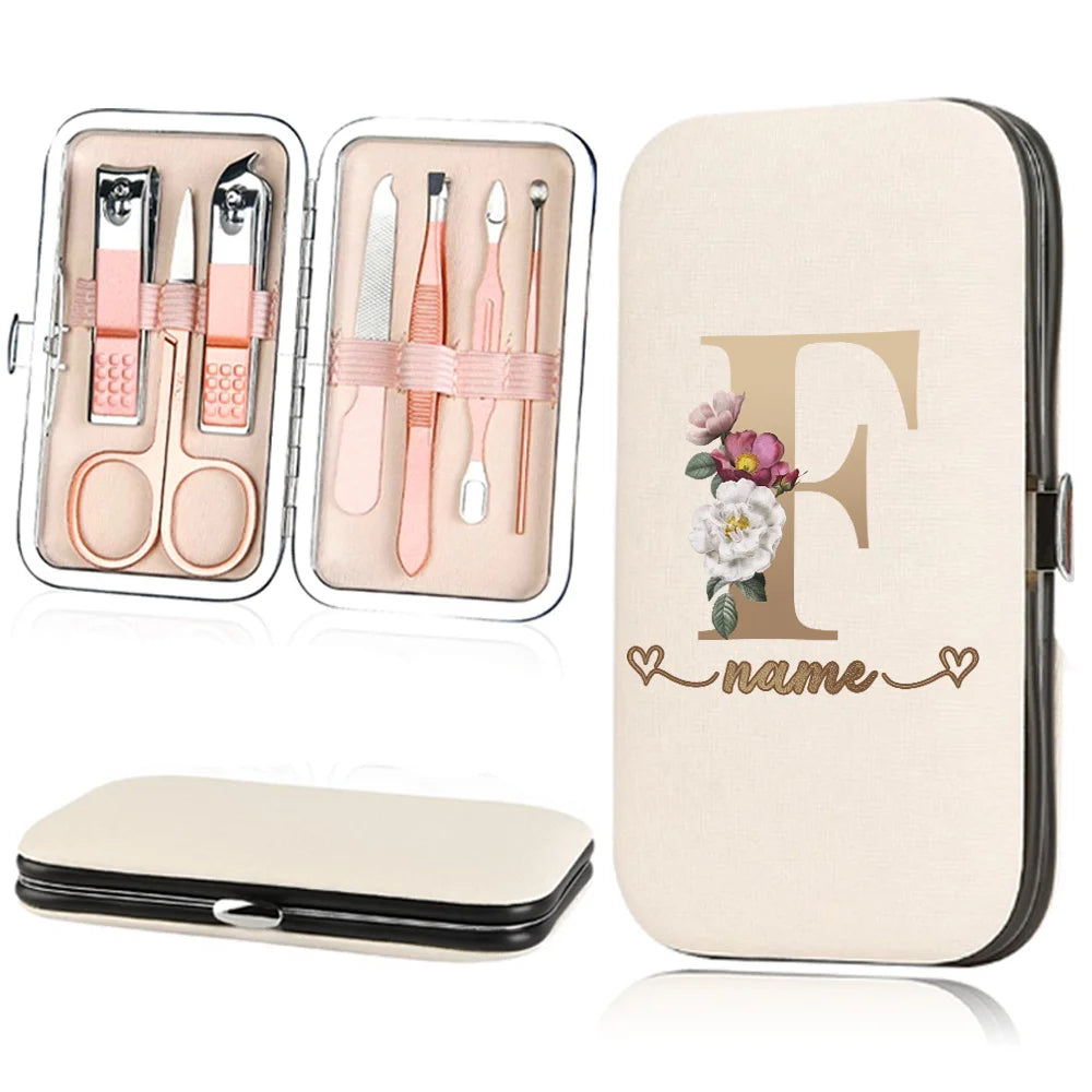 Portable Stainless Steel Manicure & Pedicure Set with Organizer Case