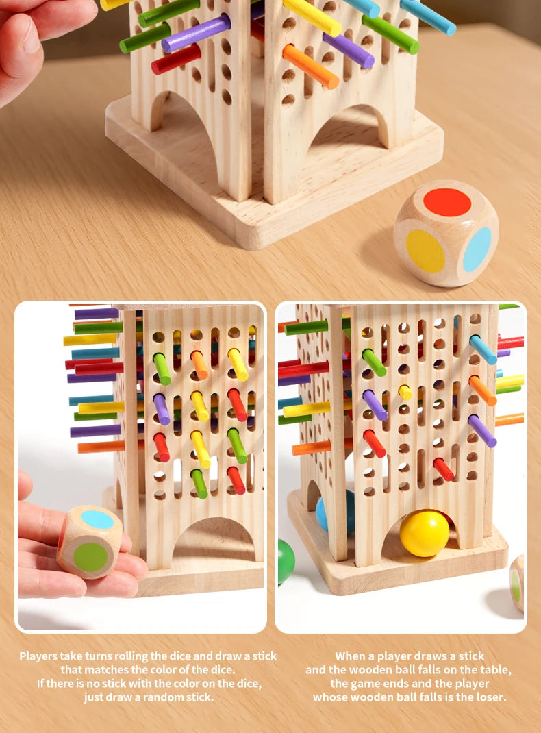 Wooden Counting Sticks and Balance Toy for Early Learning