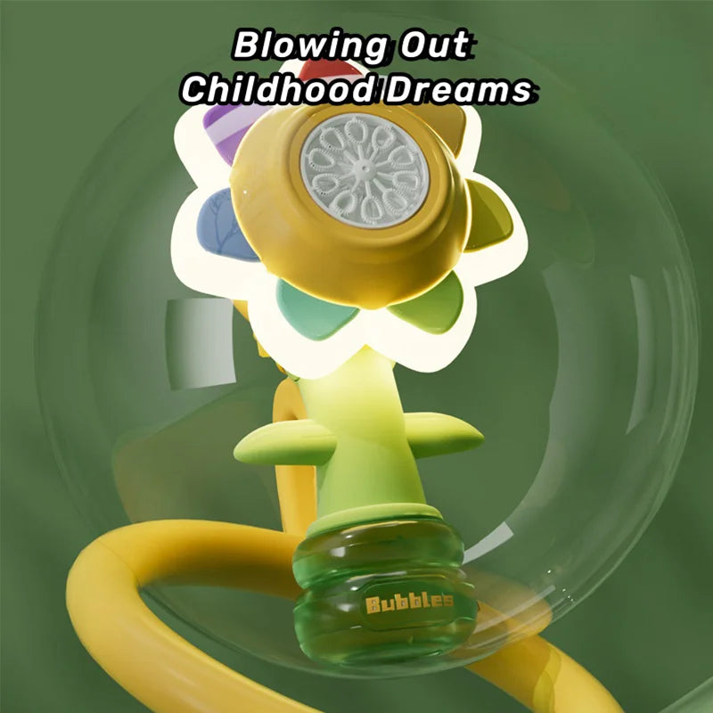 Sunflower Automatic Bubble Machine with Flashing Lights