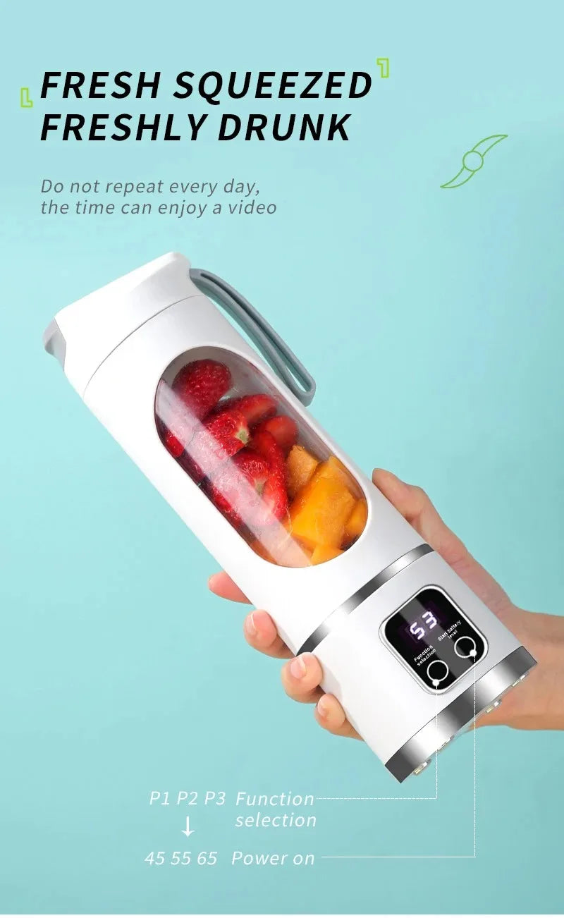 Portable USB Rechargeable Fruit Juicer Blender Cup