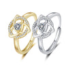 Triquetra Trinity Knot Ring with Cubic Zirconia