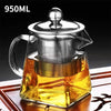 Clear Glass Teapot with Built-In Infuser