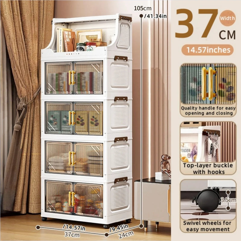 Foldable Double-Door Storage Cabinet