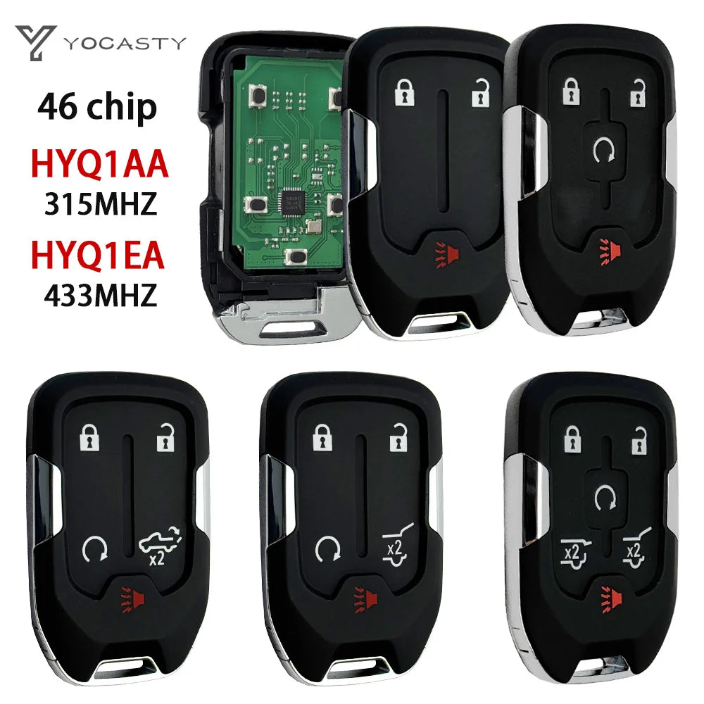 A set of replacement remote keys for vehicles, including various models and frequencies.