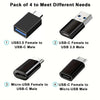 USB to USB-C Adapter Set (8-Pack) | Universal Type-C Conversion Kit