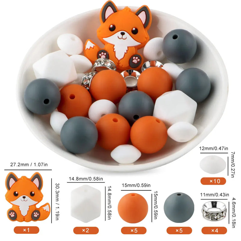 Cartoon Animal Silicone Focal Beads for Jewelry Making
