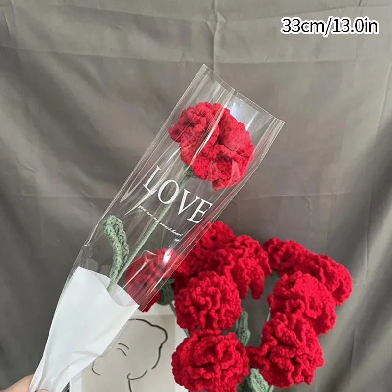 Handmade Crochet Carnation Flower Bouquet