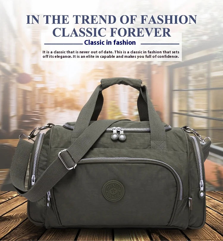 Lightweight Nylon Travel Duffle Bag for Women