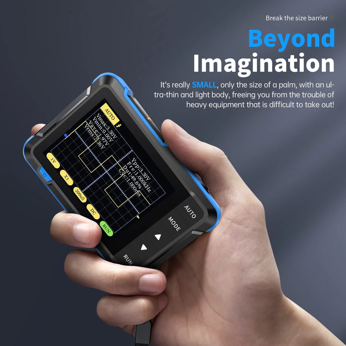 Mini Handheld Digital Oscilloscope with 2.8" Color Display
