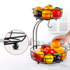 2-Tier Countertop Fruit Basket with Banana Hanger