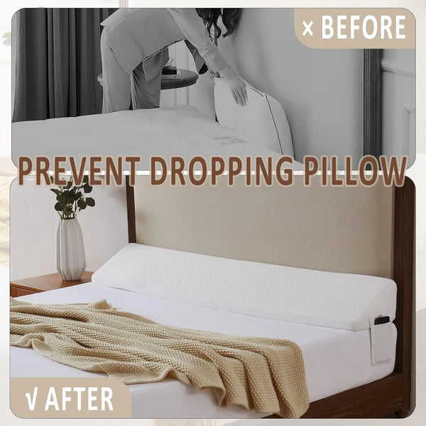 Adjustable Bed Wedge Pillow for Spinal Alignment & Snoring Relief