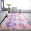 Soft Tie-Dye Leaf Print Non-Slip Area Rug