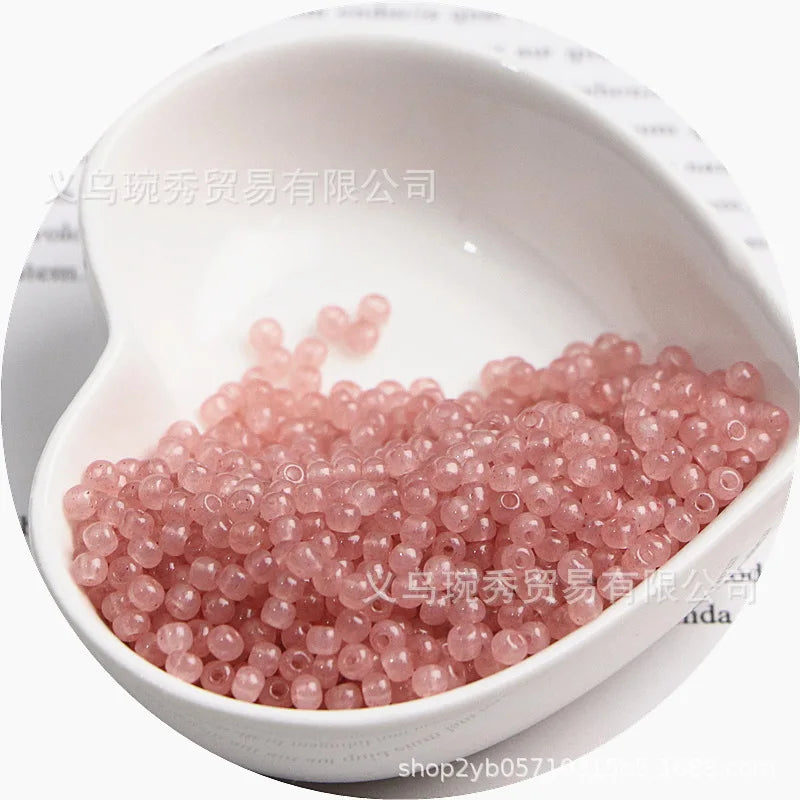 Jade Ice Glass Rice Beads for Jewelry Making