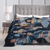 A creative microfiber fleece throw blanket featuring multiple women in various poses and outfits.