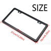 Black rectangular license plate frame with dimensions 31cm by 16cm.