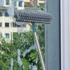 Rotatable Long-Handle Floor Scrub Brush with Squeegee