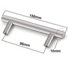 Moderne Edelstahl-T-Bar-Schubladengriffe mit Maßen 150mm und 96mm