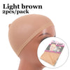 Light brown wig cap product shown on a mannequin head.