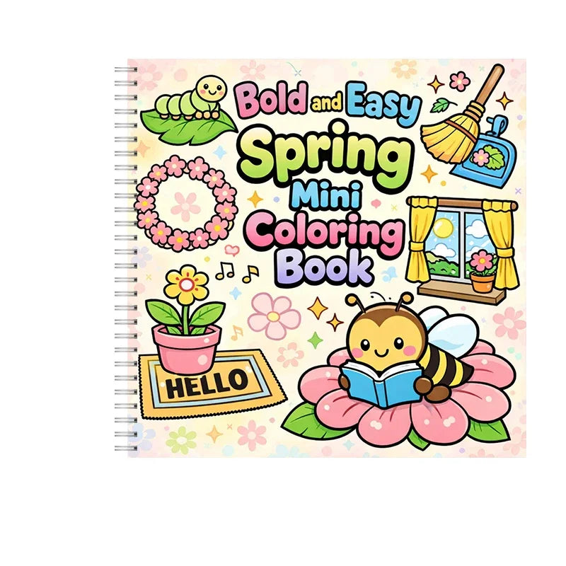 Springtime Mini Coloring Book for Adults
