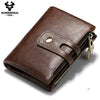 Vintage Leather Wallet with RFID Protection and Multiple Compartments