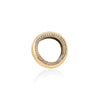 Wavy Stackable Gold-Plated Ring with Cubic Zirconia