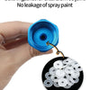 A hand holds a blue fitting with an extension rod joint, showing a collection of white O-rings below.