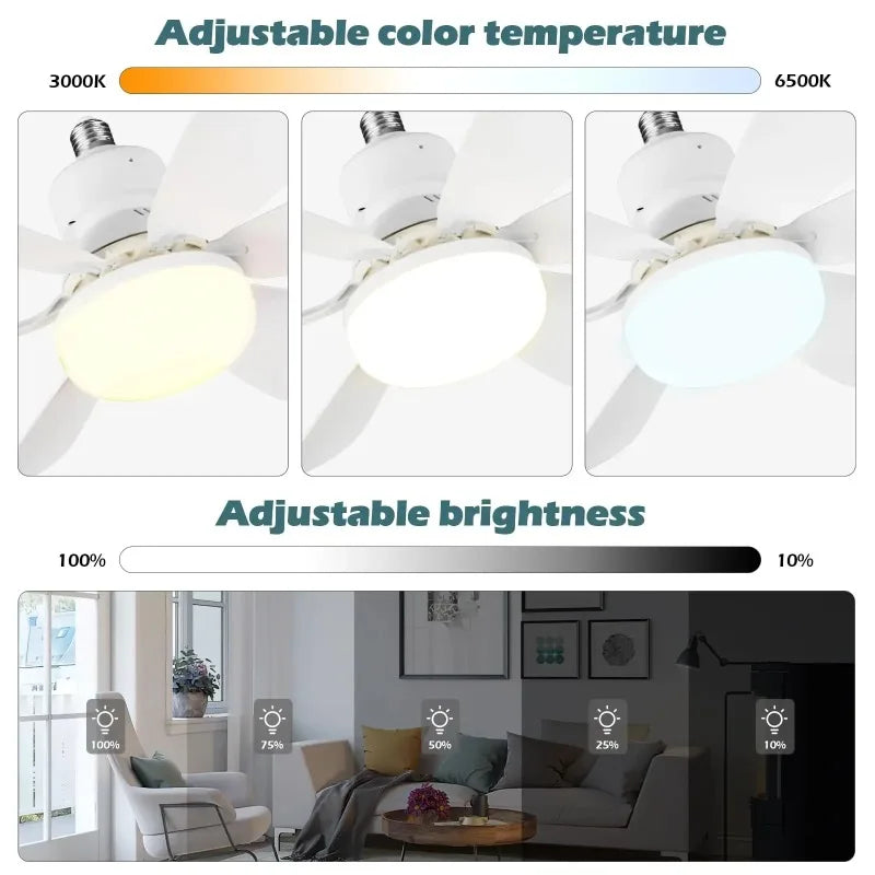 Lámpara de techo moderna con ajuste de temperatura de color y brillo en varias configuraciones de luz.