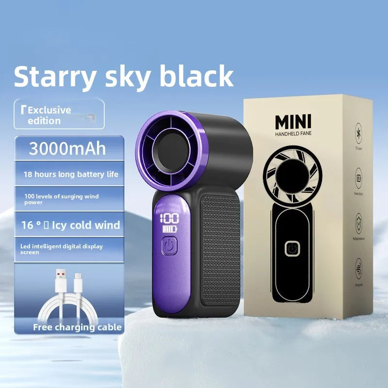 High-Velocity USB Handheld Fan
