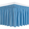 Wrap-Around Ruffle Bed Skirt with Elastic Belt - 15 Inch Drop
