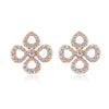 Round Cut Moissanite Stud Earrings in Sterling Silver