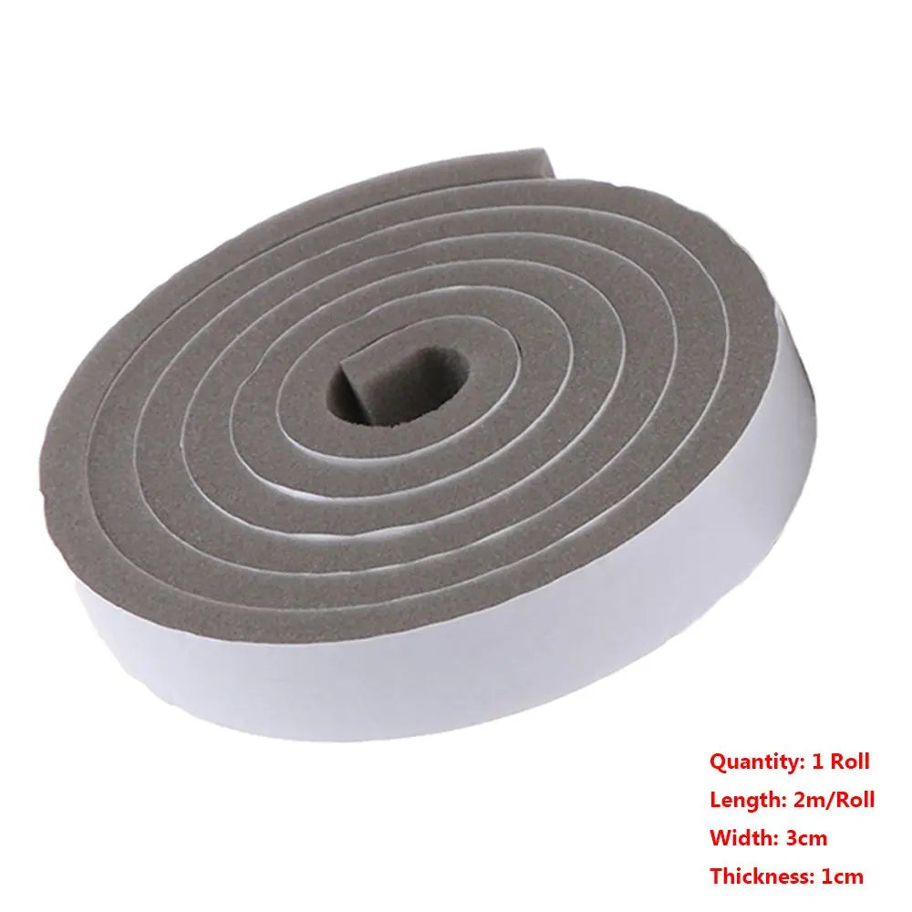 Rollo de cinta de sellado de espuma autoadhesiva y resistente a la intemperie, con dimensiones de 2m de largo, 3cm de ancho y