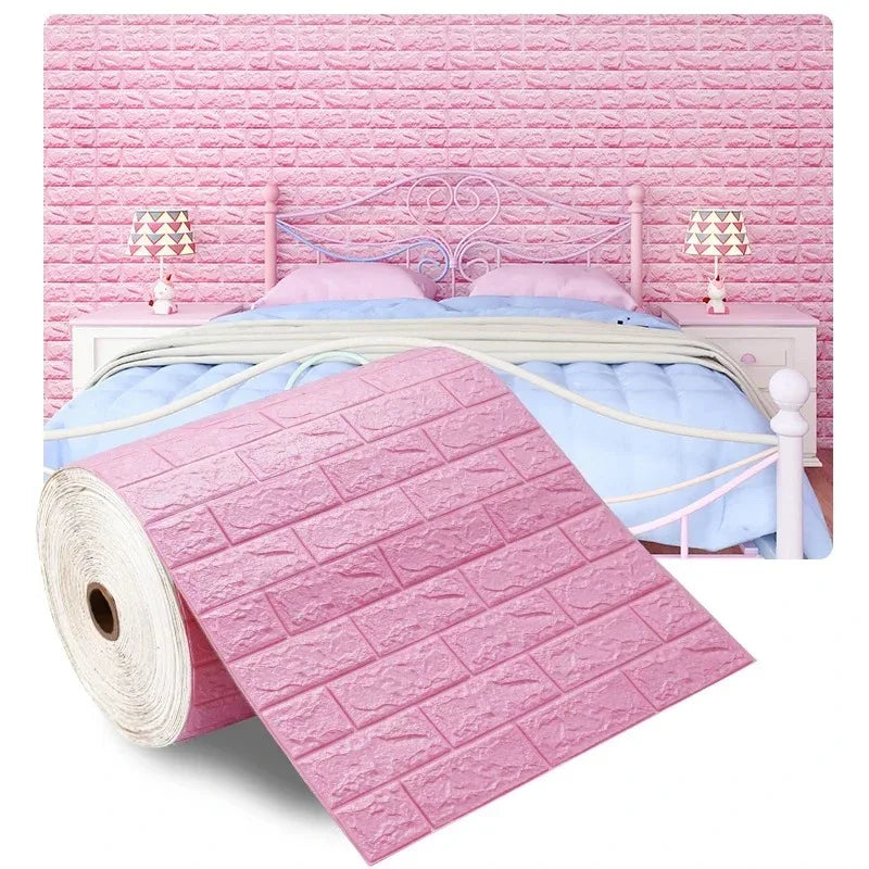 3D Self-Adhesive Brick Wall Panels