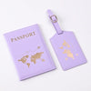 Map Pattern Passport Cover and Luggage Tag Set