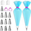 Reusable Silicone Piping Bag and Nozzle Set for Cake Decorating