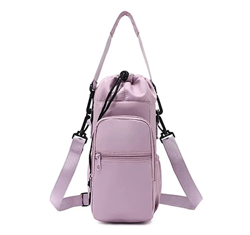 Insulated Water Bottle Carrier Bag with Phone Pocket