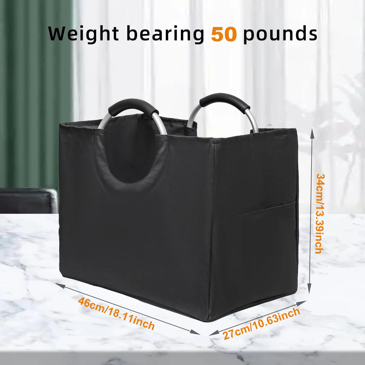 Collapsible Utility Tote with Aluminum Handle