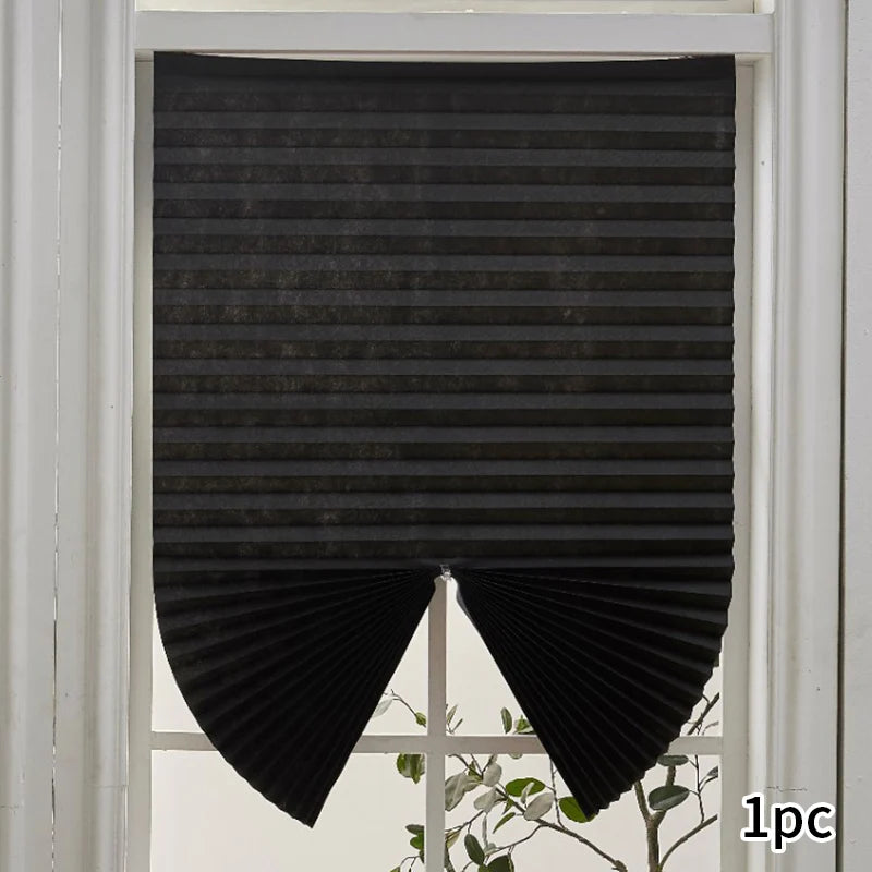 Self-Adhesive Pleated Blackout Blinds