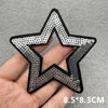 Black & White Racing Flag Embroidered Patches (Iron-On / Sew-On)