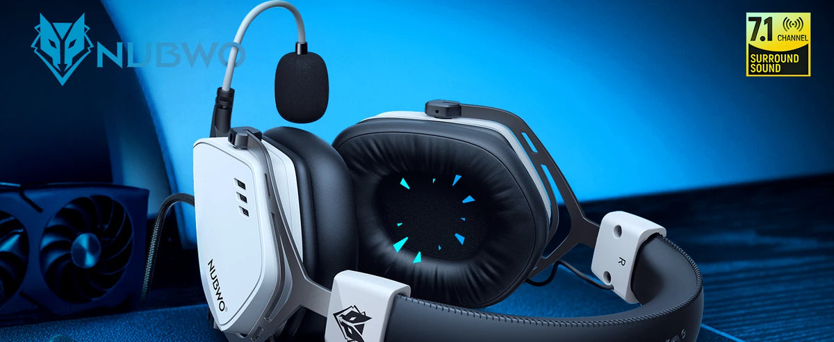 USB Gaming Headset with 7.1 Surround Sound and Noise-Cancelling Mic