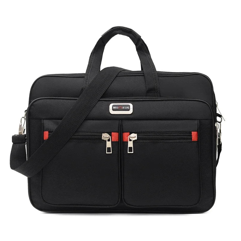 Classic Oxford Laptop Briefcase with Multiple Pockets