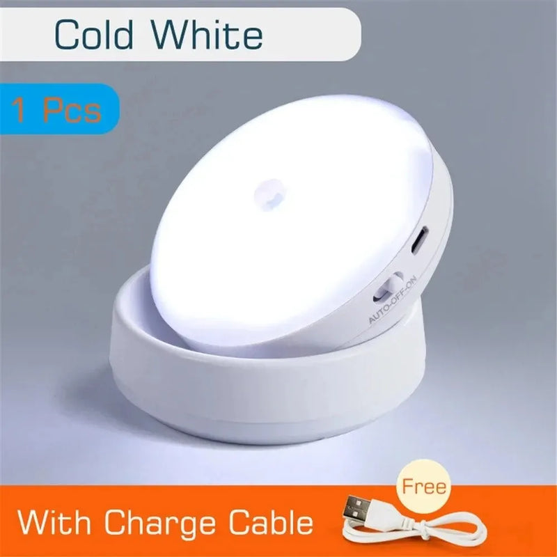 Luz Nocturna LED Recargable con Sensor de Movimiento