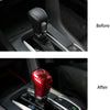 Red Carbon Fiber Shift Knob Cover for Select Honda Civic Models