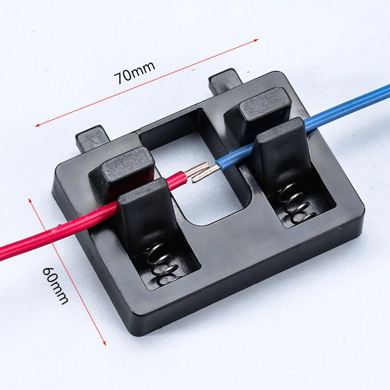 Dual-Clamp Soldering Wire Holder with Anti-Slip Grips