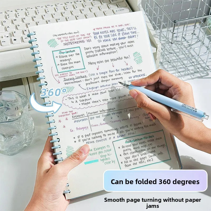Macaron Detachable Spiral Notebook – 60 Sheets, A4/A5/B5