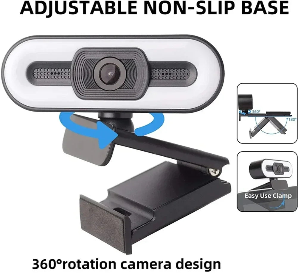 4K Auto-Focus Webcam with Built-in Microphone