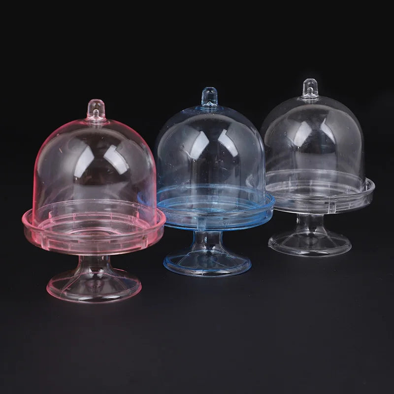 Mini Candy Cupcake Stand Holder with Clear Dome Lid
