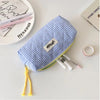 Checkered Pencil Case – Large Capacity Storage Bag for School & Office