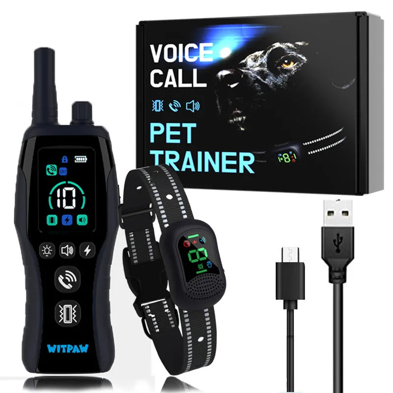 Waterproof Rechargeable Dog Training Collar with Remote